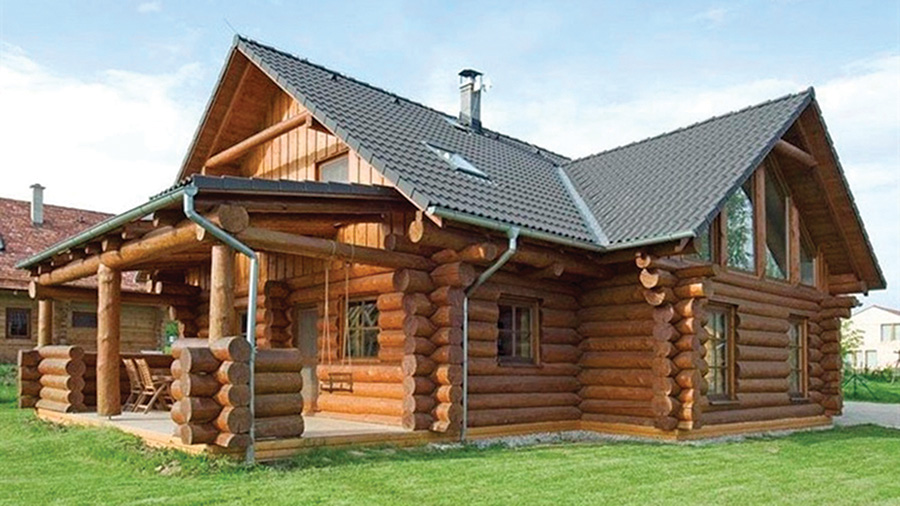 Gotowy dom z bala produkcji Hanis Log Homes.  Fot. Wood-Mizer