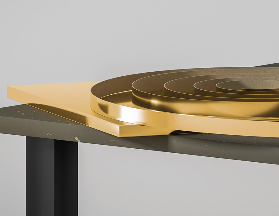 Nowe obrzeże ABS Alu Gold Gloss