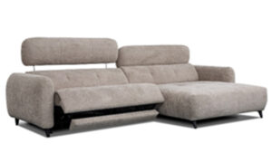 SORA - narożnik z szerokim dwuosobowym Relaxem elektrycznym typu ZeroGravity