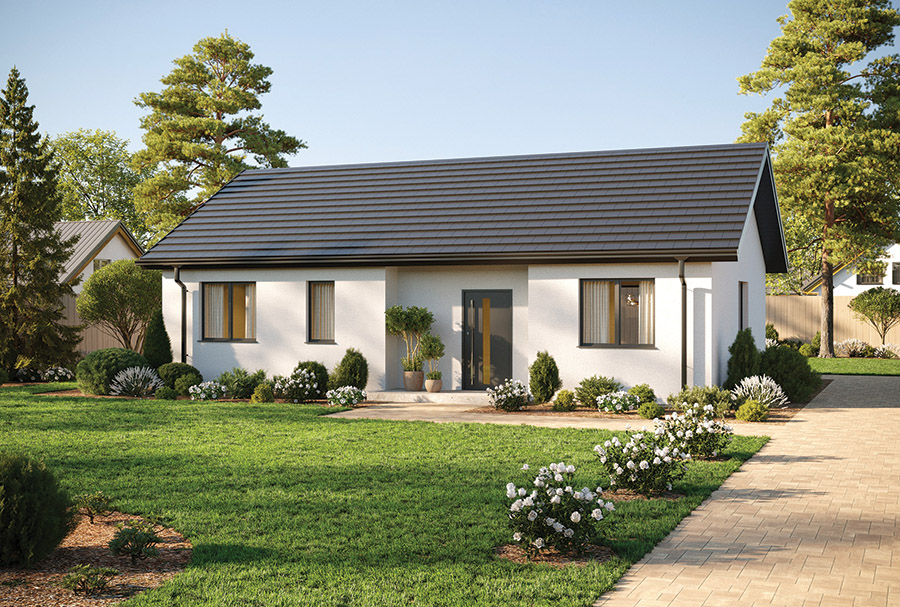 Z prefabrykowanych ścian powstaje gotowy dom, a jego czas budowy jest błyskawiczny.                                                                                                                                                      Fot. Kurier Drzewny, Grupa Burkietowicz